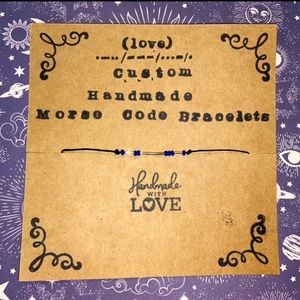 Custom Handmade Morse Code Jewelry Bracelets and Necklaces Unisex Men Women Kids